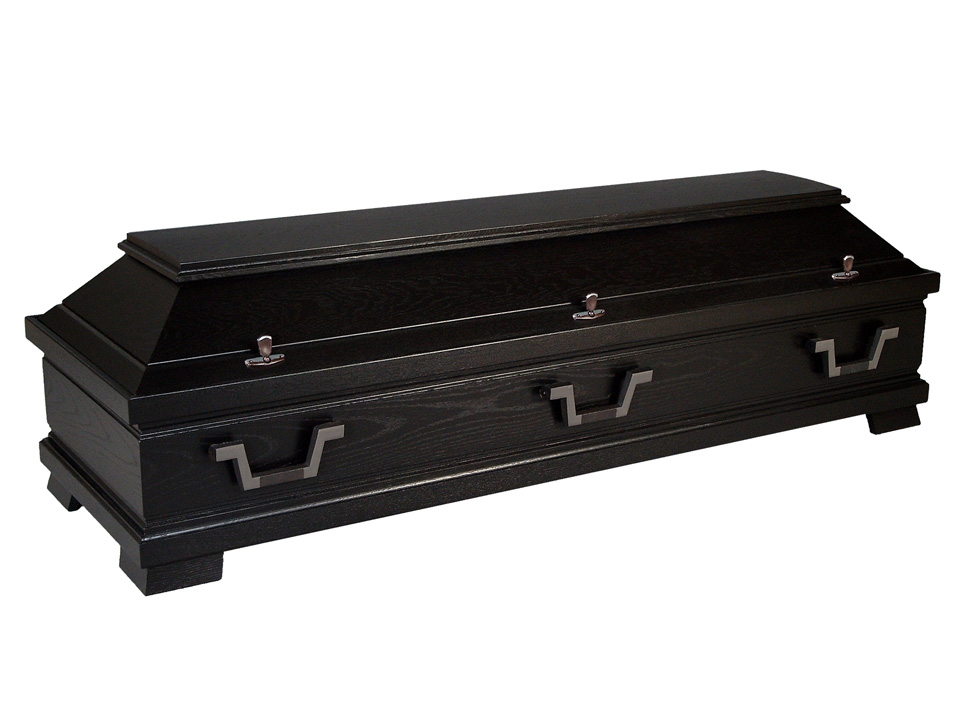 Eichenvollholzsarg: 123 S schwarz
